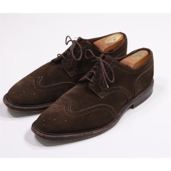 Sid Mashburn Brown Suede Wingtip Oxford Dress Shoes Made in England UK 10.5 main image 6